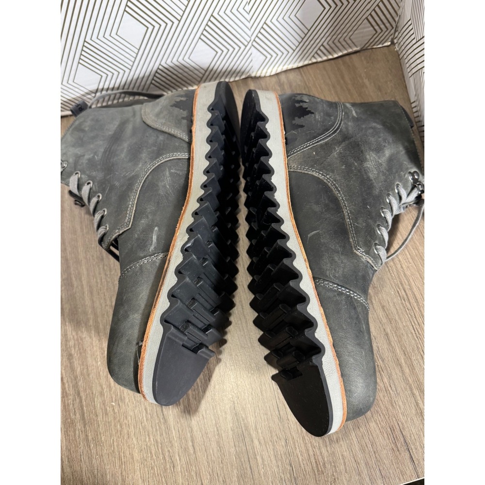 Territory Zion boots‎ Gray Leather Lace Up Ankle Boots Size WD 13 Rugged - Picture 2 of 14